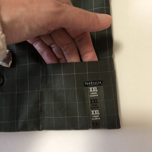 VanHeusen Mens Office Collection Button Down shirt 18-18 1/2 XXL NWT - Picture 7 of 10
